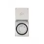 LogiLink ET0006 Zewnętrzny mechaniczny wyłącznik czasowy, IP44, 3680 W, 16 A, program dzienny, 96 segmentów, interwały 15-minutowe, Schuko, czarno-szary