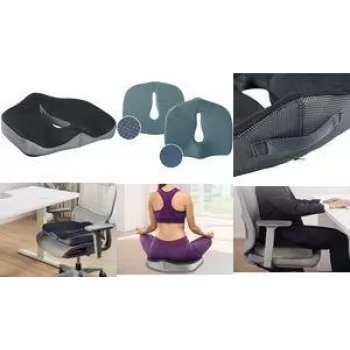 LogiLink Ortopedyczna poduszka siedzeniowa z pianki memory foam na kość ogonową, czarna