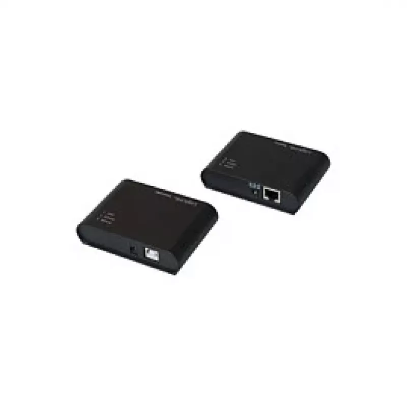 LogiLink USB 2.0 Cat.5 Extender z 4-portowym hubem, 50 m, czarny