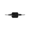 LOGILINK NP0098 Łącznik RJ45 z kołnierzem montażowym, 2x gniazdo RJ45, Cat.5e UTP, czarny
