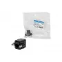 LOGILINK NP0098 Łącznik RJ45 z kołnierzem montażowym, 2x gniazdo RJ45, Cat.5e UTP, czarny