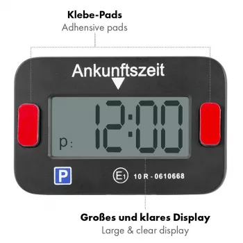 LogiLink Elektroniczny dysk parkingowy, certyfikat KBA, czarny