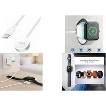 LogiLink PA0379 Indukcyjny kabel ładujący do Apple Watch, biały, 1 m