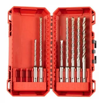 Milwaukee SDS Plus M2 Zestaw wierteł udarowych, 7 sztuk (5, 6, 8 x 110 mm; 6, 8, 10, 12 x 160 mm)