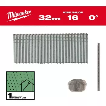 Milwaukee 16 Gauge 25 mm Gwoździe wykończeniowe proste do M18 FN16GS (opakowanie 5000 szt.)