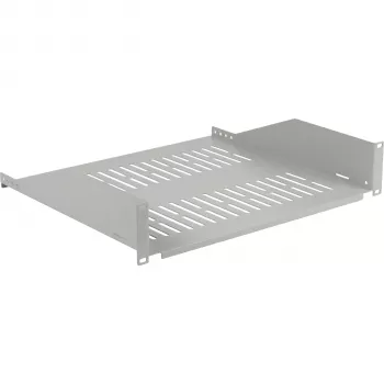 EFB ELEKTRONIK 19 inch 2U Stała Półka, Głębokość 400 mm, Obciążenie 22 kg, Jasnoszary RAL 7035