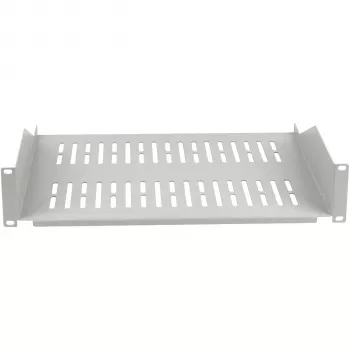 EFB ELEKTRONIK 19 inch 2U Stała Półka, Głębokość 400 mm, Obciążenie 22 kg, Jasnoszary RAL 7035