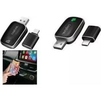 LogiLink BT 5.0 Przewodowy na Bezprzewodowy Adapter CarPlay / Android Auto, Typ Dongle
