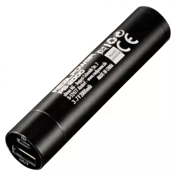 RealPower PB2000 mAh Aluminiowy Power Bank, Czarny