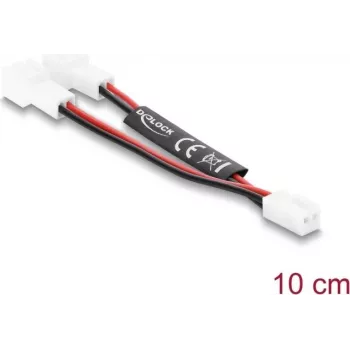 Delock Y-Splitter przewód wentylatora 1x 2-pin żeński do 2x 2-pin męski 10 cm