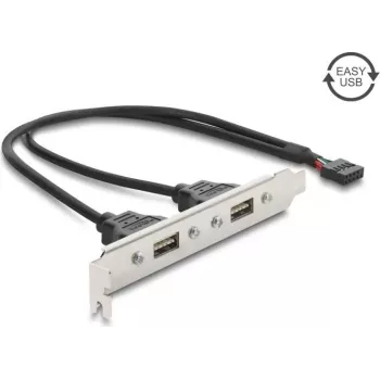 Delock USB 2.0 Śledzie z 2 x EASY USB Type-A Portami