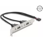 Delock USB 2.0 Śledzie z 2 x EASY USB Type-A Portami