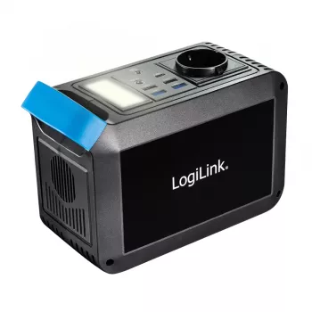 LogiLink Przenośna stacja zasilania 200W, 148Wh Li-ion, czysty sinus, USB-C PD 45W, lampa LED