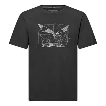 Męska koszulka Salewa Eagle Geometric Black Out - rozmiar L