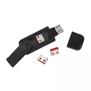 LogiLink AU0054 Blokada portu USB-A z 1 kluczem i 4 zamkami, wersja podróżna, czarna