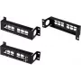 LogiLink 10-calowy panel krosowy Keystone, 12-portowy, czarny RAL 9005, 1.5U, stalowy, nieekranowany