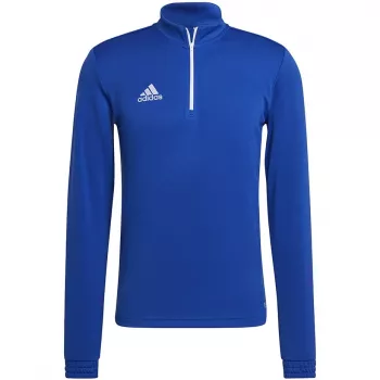 adidas Entrada 22 Koszulka treningowa męska Królewski niebieski/Biały z zamkiem na ćwierć długości i długim rękawem HG6286 L