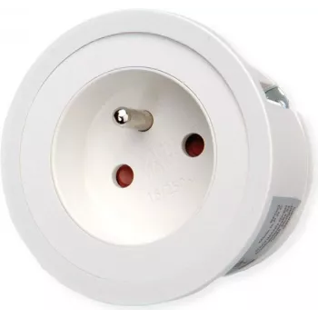 Bachmann PIX 1xUTE 2.0m AEH RAL9010 Gniazdo Schuko podtynkowe z luźnym końcem