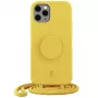 Just Elegance Etui PopGrip dla iPhone 11 Pro – Żółta Łapka Królika