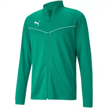 PUMA teamRISE Treningowa kurtka poliestrowa Zielona 657392 05 S - Męska kurtka piłkarska na zamek