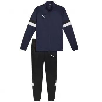 PUMA Męska kurtka treningowa Team Rise z pełnym zamkiem, kolor Peacoat/Puma Black, rozmiar L