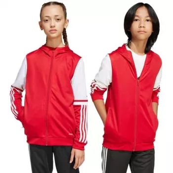 adidas Squadra 25 Bluza z kapturem dla dzieci Team Power Red/Biały 164cm
