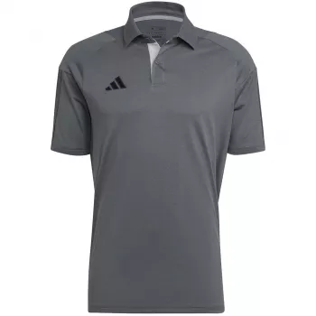 adidas Tiro 23 Competition Polo T-Shirt Grey Four/Czarny HU1344 S