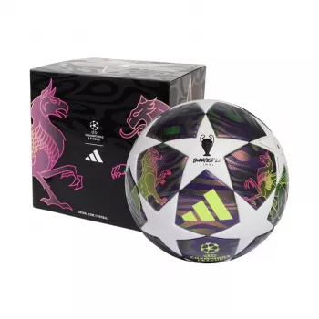 Piłka nożna adidas UCL 25/26 Final League Box, rozmiar 5, fioletowa/biała