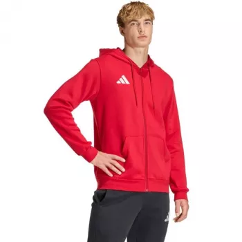 adidas Entrada 26 Pełny rozporek Bluza z kapturem Męska Czerwona Rozmiar S