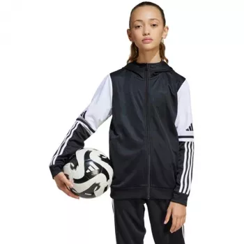 adidas Squadra 25 Bluza z kapturem dla dzieci Czarna/Biała 152cm