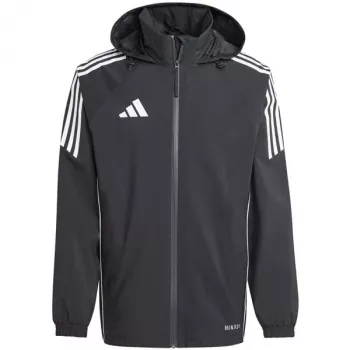 adidas Tiro 24 Rain Męska piłkarska kurtka przeciwdeszczowa Czarna/Biała L