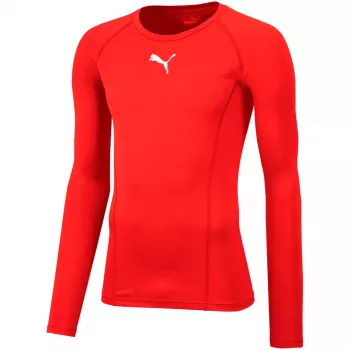 Puma Liga Baselayer Tee LS Czerwony 655920 01 M - Męska koszulka treningowa z długim rękawem i technologią dryCELL odprowadzającą wilgoć
