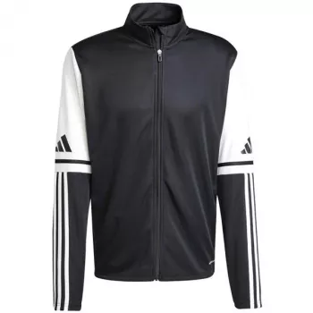 adidas Męska koszulka treningowa Squadra 25 Czarno-biała, dopasowana, z zamkiem na 1/4, AEROREADY, z recyklingowanego poliestru, rozmiar S