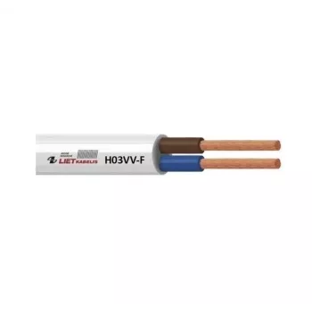 Kabel H03VV-F 3x0,75 Biały 50m