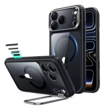 ESR Classic Hybrid Kickstand MagSafe Case do iPhone 17 Pro / 18 Pro Clear/Black