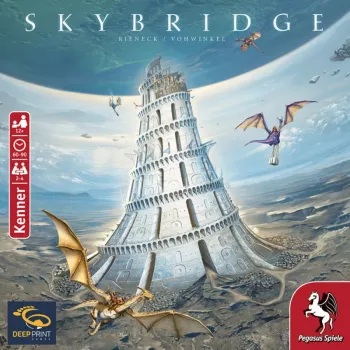 PEGASUS Deep Print Games: Skybridge - Strategiczna gra planszowa dla 2-4 graczy, wiek 10+, 60-90 minut, mechanika budowy miasta i sieci, wersja wielojęzyczna (EN/DE)
