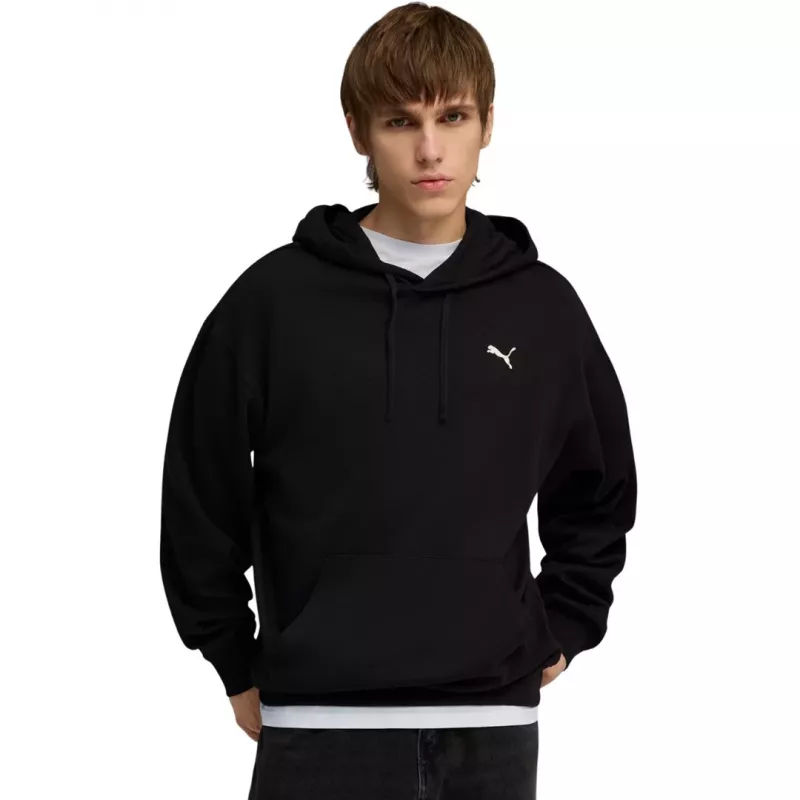 Puma ESS Elevated Relaxed Hoodie Męski Czarny XL