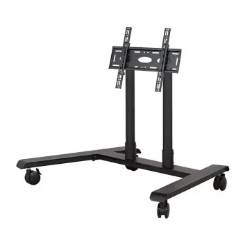 B-TECH AV SYSTEM X - Uniwersalny niski wózek pod płaski ekran (VESA 600 x 400) - 0.75m słupki Ø50mm