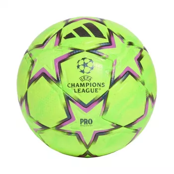 adidas UCL Pro Winter 26/27 League Stage Piłka nożna rozmiar 5 Zielona/Czarna/Różowa KE9769