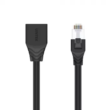 UNITEK Cat.6 STP RJ45 Przedłużacz (8P8C) Męski-Żeński, 2m, Czarny