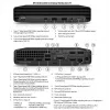 HP Renewed EliteDesk 800 G6 Desktop Mini PC - Intel Core i5-10500T, 16GB RAM, 256GB SSD, Intel UHD Graphics 630, Windows 11 Pro (klasa A)