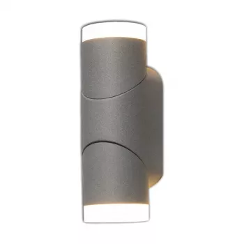 Sano LED Lampa ścienna z czujnikiem PIR, 2x6W, 800lm, 4000K, IP65, Szary