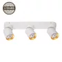 Tunis 3-światłowy sufitowy reflektor punktowy GU10 Biały/Złoty