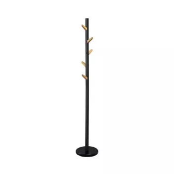 Wolnostojący wieszak na ubrania W66 czarny 177 cm, stal malowana proszkowo, obciążenie 15 kg
