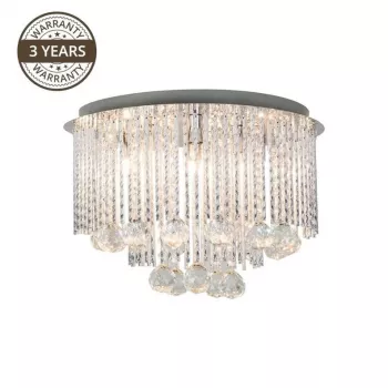 Lampa sufitowa ICELAND 19156L 6x25W G9 chromowa z mlecznym szkłem