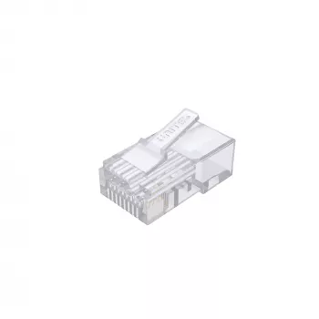 UNITEK 100 sztuk wtyków modularnych RJ45 Cat.6 przelotowych (UTP, 23-26AWG, styki pozłacane)