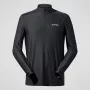 Berghaus 24/7 Tech Tee LS HZ męska koszulka z długim rękawem i zamkiem do połowy, głęboka czerń
