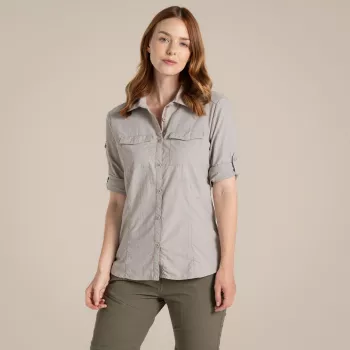Craghoppers NosiLife Adventure LS Shirt III Koszula podróżna damska - Soft Mushroom