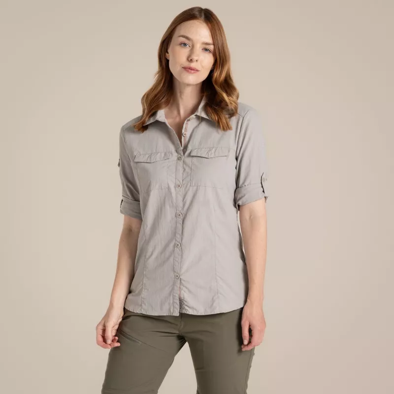 Craghoppers NosiLife Adventure LS Shirt III Koszula podróżna damska - Soft Mushroom