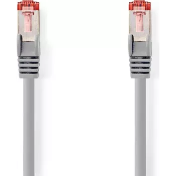 Nedis CAT6 S/FTP Kabel sieciowy RJ45 męski do RJ45 męskiego 20m Okrągły LSZH Szary